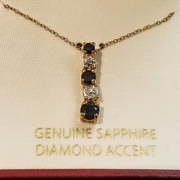 Kohl's Jewelry - New in Box Sapphire and Diamond Accent Necklace